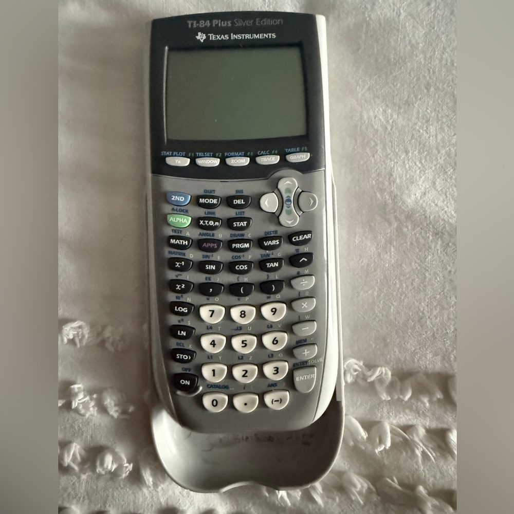 Graphing Calculator with White and Gray Design